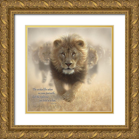 Wicked Flee Gold Ornate Wood Framed Art Print with Double Matting by Bogle, Collin