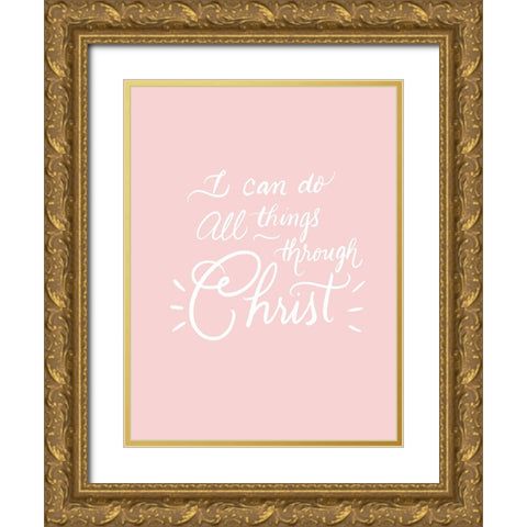 Christ Gold Ornate Wood Framed Art Print with Double Matting by Batista, Dee