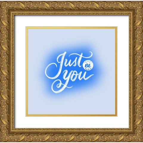 Just You Gold Ornate Wood Framed Art Print with Double Matting by Batista, Dee