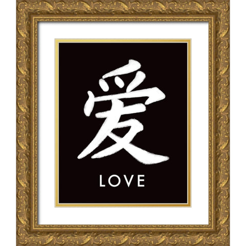 Love Gold Ornate Wood Framed Art Print with Double Matting by Tyndall, Elizabeth