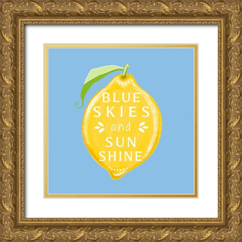 Blue Skies Gold Ornate Wood Framed Art Print with Double Matting by Tyndall, Elizabeth
