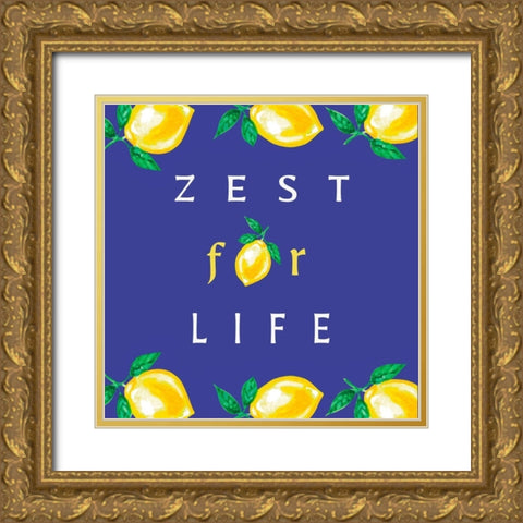 Zest for Life Gold Ornate Wood Framed Art Print with Double Matting by Tyndall, Elizabeth