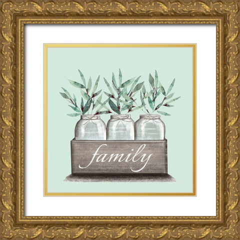 Family Gold Ornate Wood Framed Art Print with Double Matting by Tyndall, Elizabeth