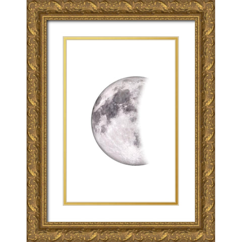 Moon Phases II Gold Ornate Wood Framed Art Print with Double Matting by JJ Design House