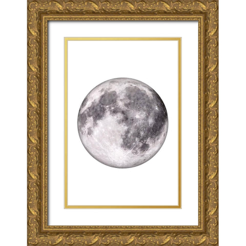 Moon Phases III Gold Ornate Wood Framed Art Print with Double Matting by JJ Design House