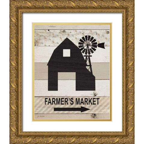 Farm Market Gold Ornate Wood Framed Art Print with Double Matting by Moulton, Jo