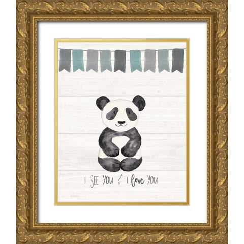 I See You Gold Ornate Wood Framed Art Print with Double Matting by Moulton, Jo