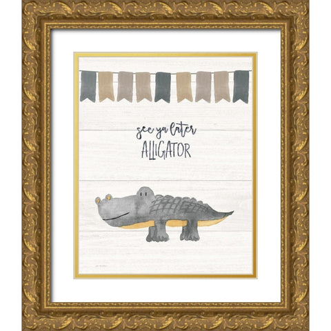 Later Alligator Gold Ornate Wood Framed Art Print with Double Matting by Moulton, Jo