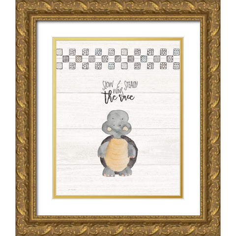 Slow and Steady Gold Ornate Wood Framed Art Print with Double Matting by Moulton, Jo