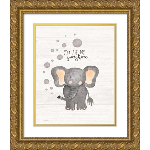 You Are My Sunshine Gold Ornate Wood Framed Art Print with Double Matting by Moulton, Jo