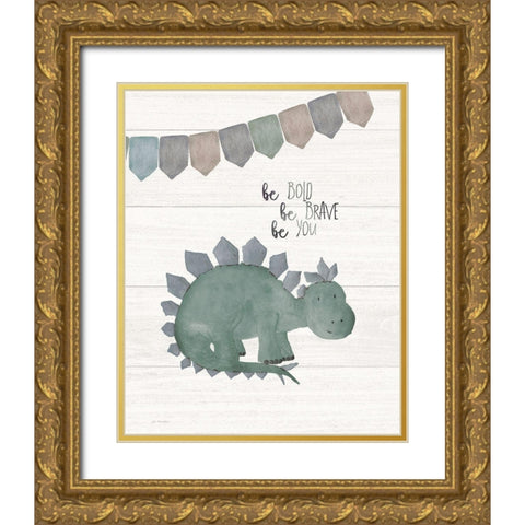 Be Bold Gold Ornate Wood Framed Art Print with Double Matting by Moulton, Jo