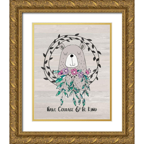 Be Kind Gold Ornate Wood Framed Art Print with Double Matting by Moulton, Jo