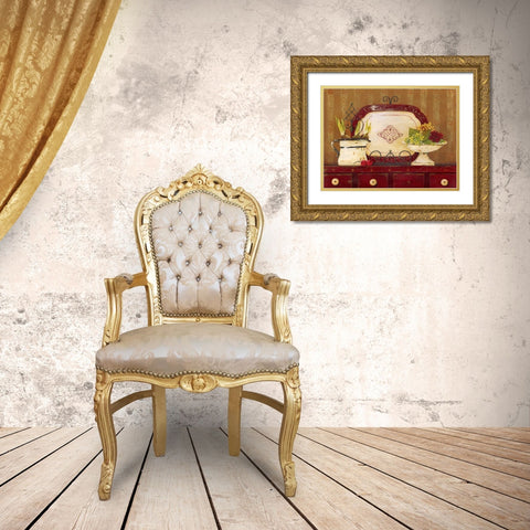 Spice Cupboard Gold Ornate Wood Framed Art Print with Double Matting by Moulton, Jo