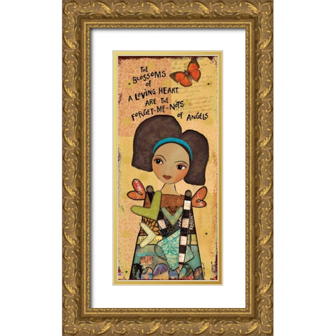 Guardian Angel III Gold Ornate Wood Framed Art Print with Double Matting by Moulton, Jo