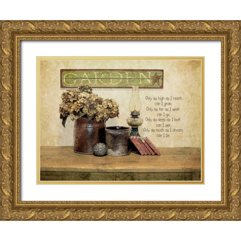Garden Gold Ornate Wood Framed Art Print with Double Matting by Moulton, Jo