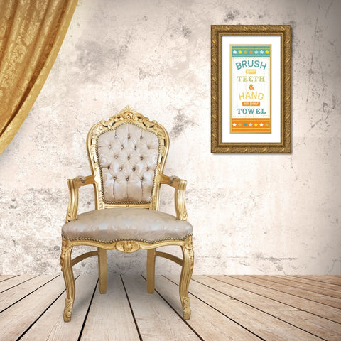 Brush and Hang Gold Ornate Wood Framed Art Print with Double Matting by Pugh, Jennifer