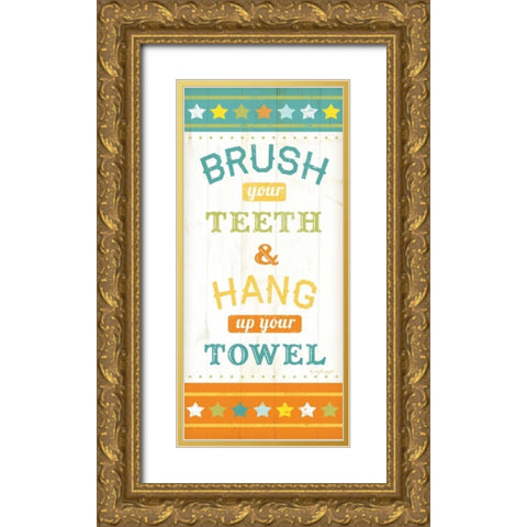Brush and Hang Gold Ornate Wood Framed Art Print with Double Matting by Pugh, Jennifer