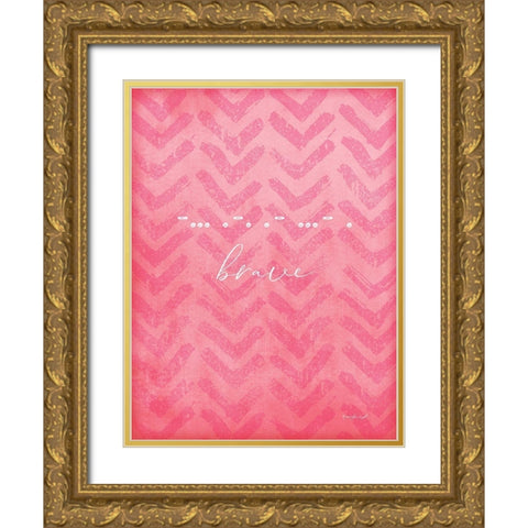 Brave Gold Ornate Wood Framed Art Print with Double Matting by Pugh, Jennifer