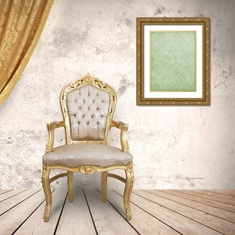 Courage Gold Ornate Wood Framed Art Print with Double Matting by Pugh, Jennifer