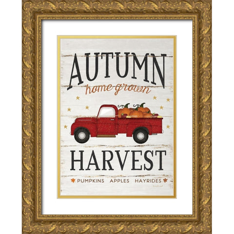 Autumn Harvest Gold Ornate Wood Framed Art Print with Double Matting by Pugh, Jennifer