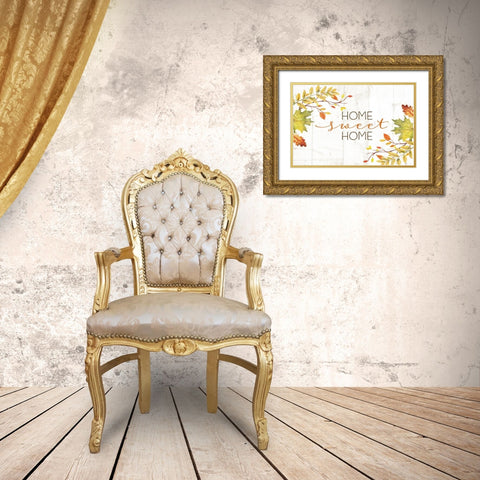 Home Sweet Home Gold Ornate Wood Framed Art Print with Double Matting by Pugh, Jennifer