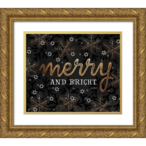 Merry Gold Ornate Wood Framed Art Print with Double Matting by Pugh, Jennifer