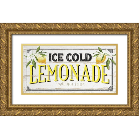 Ice Cold Lemonade Gold Ornate Wood Framed Art Print with Double Matting by Pugh, Jennifer