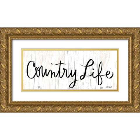 Country Life Gold Ornate Wood Framed Art Print with Double Matting by Doucette, Katie