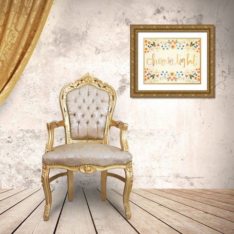 Choose Light Gold Ornate Wood Framed Art Print with Double Matting by Doucette, Katie