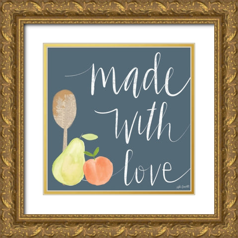 Made With Love Gold Ornate Wood Framed Art Print with Double Matting by Doucette, Katie
