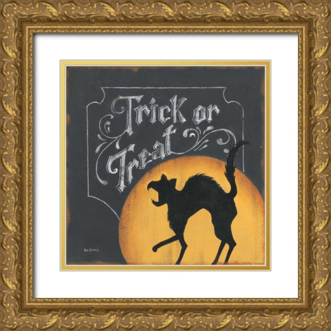 Trick or Treat Gold Ornate Wood Framed Art Print with Double Matting by Lewis, Kim