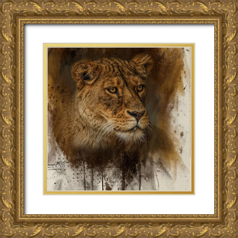 Keeper of the Pride Gold Ornate Wood Framed Art Print with Double Matting by Parker, Kelley