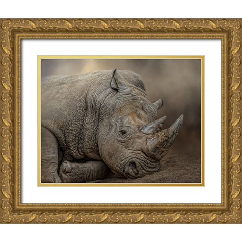 Resting Giant Gold Ornate Wood Framed Art Print with Double Matting by Parker, Kelley