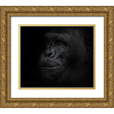 Great Ape Gold Ornate Wood Framed Art Print with Double Matting by Parker, Kelley