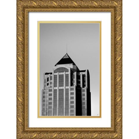 Old Skyscraper Gold Ornate Wood Framed Art Print with Double Matting by Lee, Judson