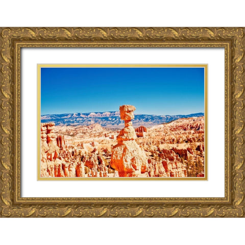 Thors Hammer Gold Ornate Wood Framed Art Print with Double Matting by Singleton, Ashley