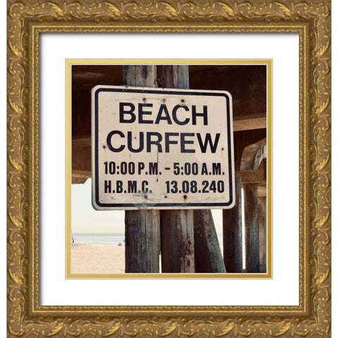 Curfew Gold Ornate Wood Framed Art Print with Double Matting by Singleton, Ashley