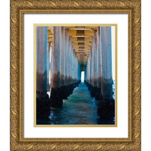 Pier   Gold Ornate Wood Framed Art Print with Double Matting by Singleton, Ashley