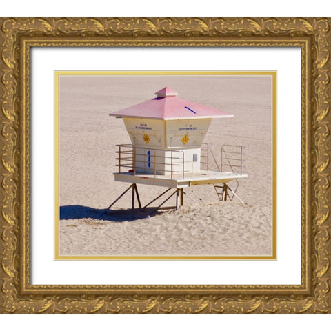 Pink Roof Gold Ornate Wood Framed Art Print with Double Matting by Singleton, Ashley