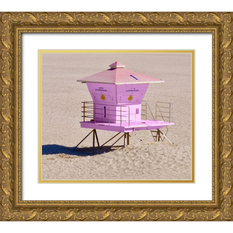 Pink Life Tower Gold Ornate Wood Framed Art Print with Double Matting by Singleton, Ashley