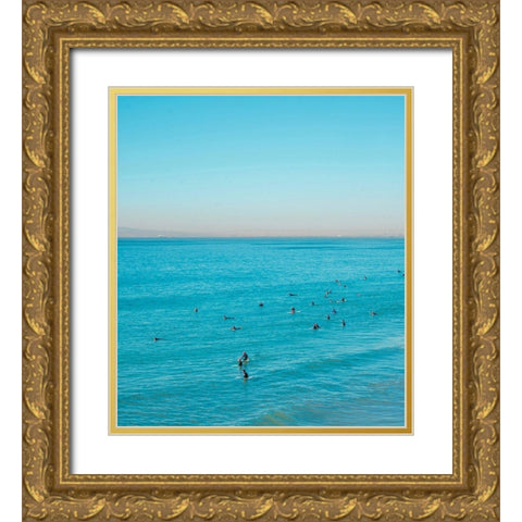 Surfer Buoys III Gold Ornate Wood Framed Art Print with Double Matting by Singleton, Ashley