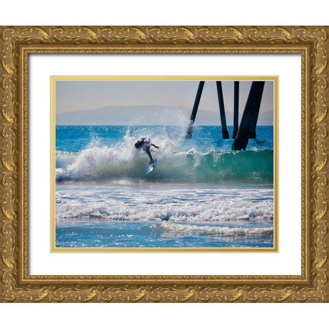 Hang Five Gold Ornate Wood Framed Art Print with Double Matting by Singleton, Ashley