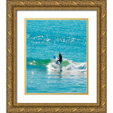 Hang Nine Gold Ornate Wood Framed Art Print with Double Matting by Singleton, Ashley