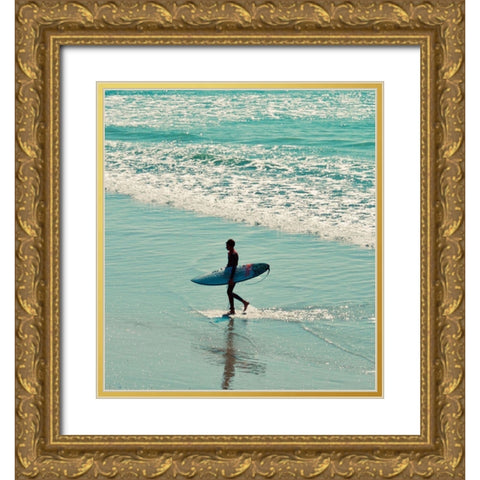 Endless Surfer Gold Ornate Wood Framed Art Print with Double Matting by Singleton, Ashley