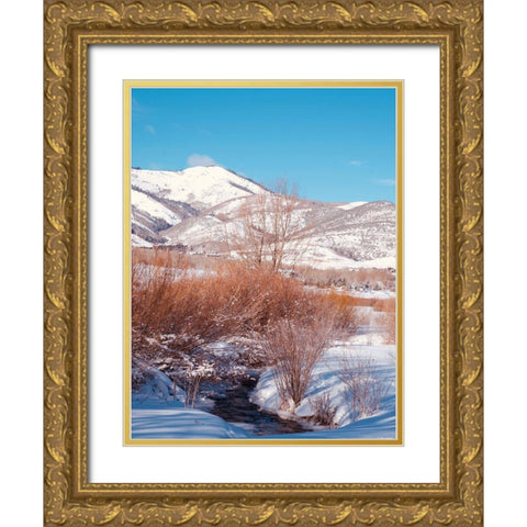 Winterscape Gold Ornate Wood Framed Art Print with Double Matting by Singleton, Ashley