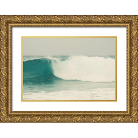 Wave Gold Ornate Wood Framed Art Print with Double Matting by Singleton, Ashley