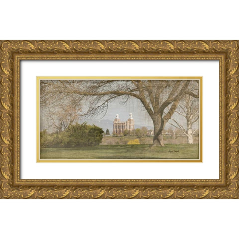 Logan Temple I Gold Ornate Wood Framed Art Print with Double Matting by Murdock, Ramona