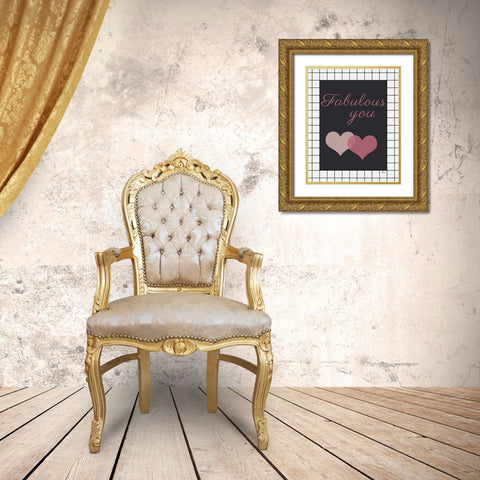 Fabulous You Gold Ornate Wood Framed Art Print with Double Matting by Murdock, Ramona