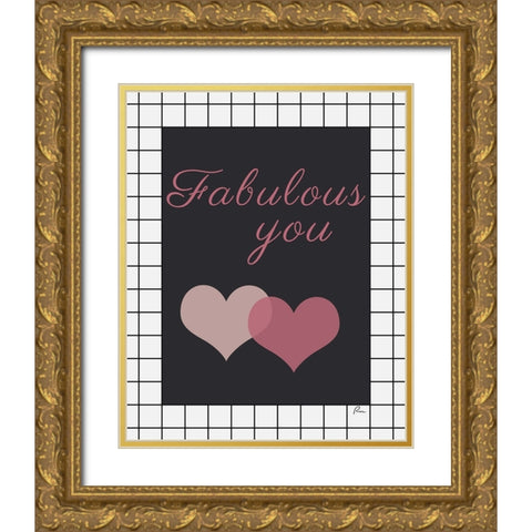 Fabulous You Gold Ornate Wood Framed Art Print with Double Matting by Murdock, Ramona