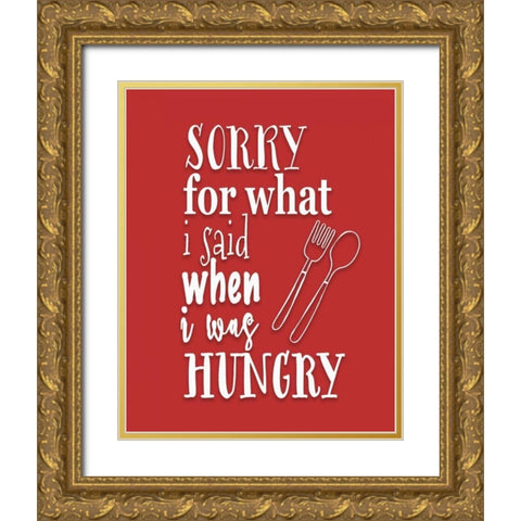 When I Was Hungry Gold Ornate Wood Framed Art Print with Double Matting by Moss, Tara